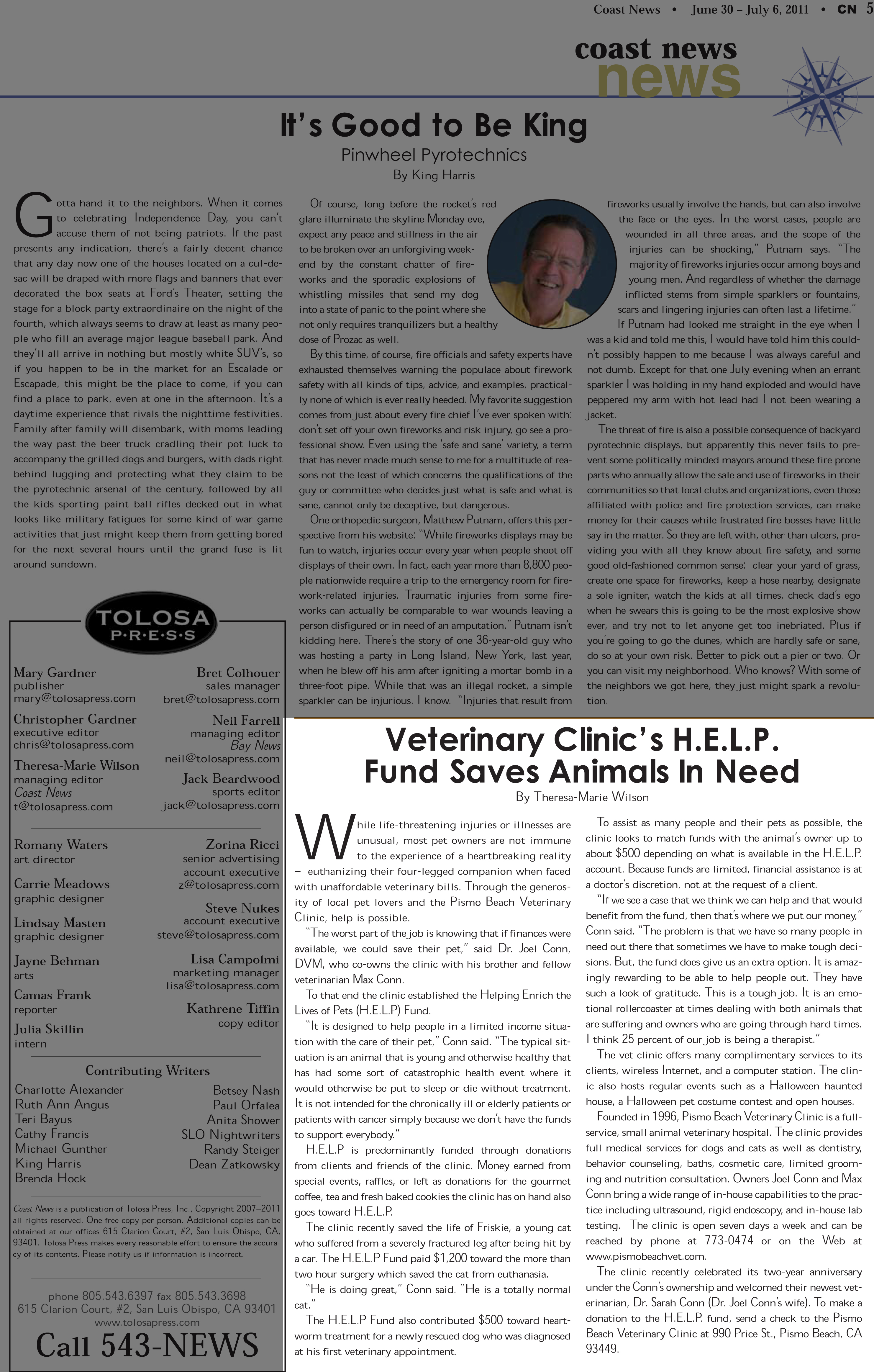 Coast News Vol 8 Issue 2 June 30 - July 6, 2011
